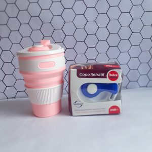 COPO RETRATIL DE SILICONE COM PROTETOR 350 ML