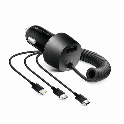 CARREGADOR ISQUEIRO FORCELL 3 IN 1