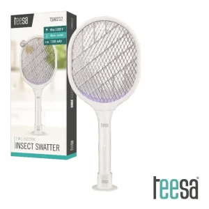 RAQUETE MOSQUITEIRO ELÉTRICA RECARREGÁVEL 2 EM 1