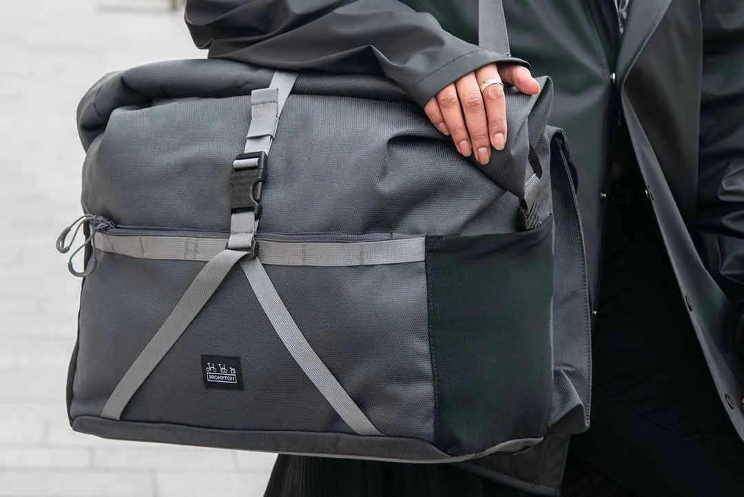 Brompton Borough Roll Top Bag L + Frame Dark Grey - Image 3