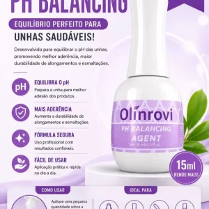 Regulador de PH Olinrovi 15ml Profissional – Equilíbrio e Alta Aderência para Alongamento e Esmaltação em Gel orjy-013