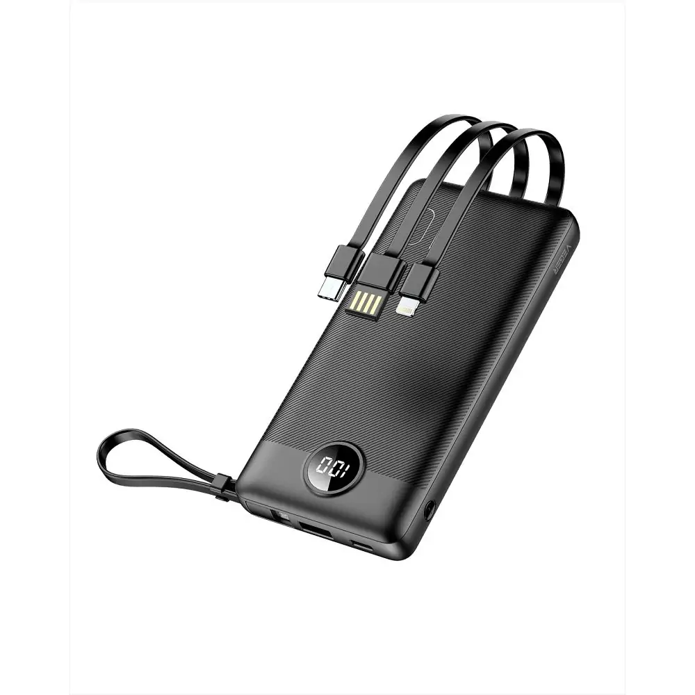 POWER BANK VEGER 4 CABOS (USB-C/MICRO-USB/LIGHTNING)